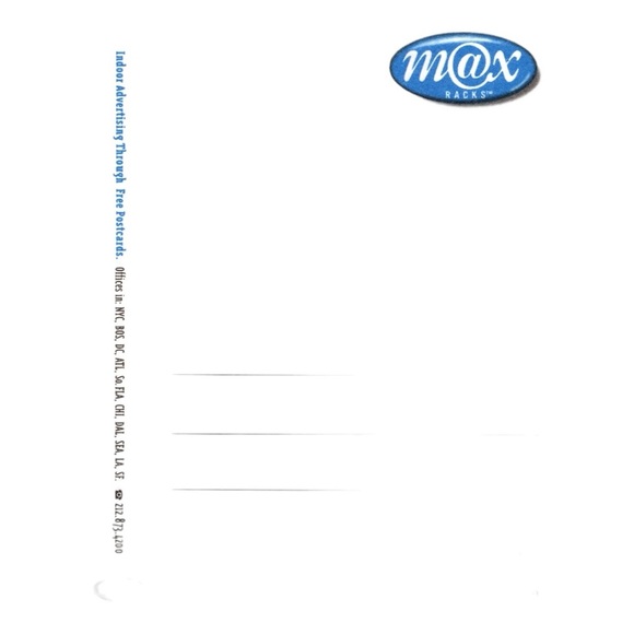 Vintage 1997 Postcard Max Calvin Klein Jeans Promotional Fashion Card 4x6” New - Picture 2 of 4